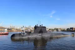 Tàu ngầm ARA San Juan của Argentina ngày 2/6/2014. (Nguồn: THX/TTXVN)