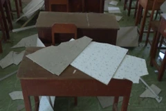 Vĩnh Long: Sập trần ở trường tiểu học, 9 học sinh bị thương 