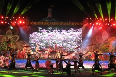 Chương trình nghệ thuật đặc sắc tại lễ khai mạc. (Ảnh: Minh Tâm/TTXVN)