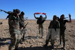 Binh sỹ Syria tại thị trấn Mahin, tỉnh Homs ngày 14/11. (Nguồn: AFP/TTXVN)