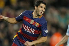 Luis Suarez đang thăng hoa tại Barcelona. (Ảnh: AP)