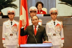 Thủ tướng Chính phủ Nguyễn Xuân Phúc tuyên thệ nhậm chức. (Ảnh: Thống Nhất/TTXVN)