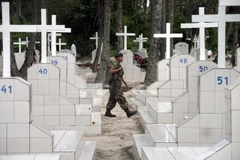 Bạo lực ở Burundi khiến ít nhất 240 người thiệt mạng và khoảng 200.000 người phải rời bỏ nhà cửa đi lánh nạn kể từ hồi tháng 4. (Ảnh: AFP/TTXVN)