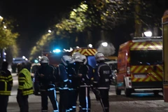 Lực lượng an ninh tại hiện trường. (Ảnh: AFP)