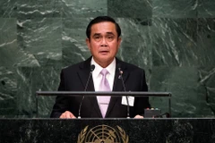 Thủ tướng Prayut Chan-ocha phát biểu tại Đại hội đồng Liên hợp quốc. (Ảnh: UN)