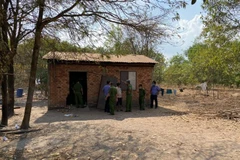 Hiện trường vụ án. (Ảnh: Đậu Tất Thành/TTXVN) 