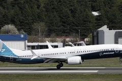 Máy bay 737 MAX 9 của Boeing tại nhà máy ở Seattle, Washington, Mỹ. (Ảnh: AFP/TTXVN)