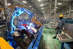 Dây chuyền sản xuất của Công ty THACO tại Khu kinh tế mở Chu Lai (Quảng Nam). (Ảnh: Danh Lam/TTXVN)