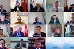 Hội đồng Bảo an Liên hợp quốc họp trực tuyến. (Ảnh: Hữu Thanh/TTXVN)