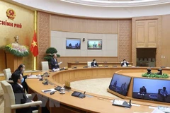 Thủ tướng Nguyễn Xuân Phúc phát biểu tại phiên họp. (Ảnh: Thống Nhất/TTXVN)