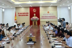 Quang cảnh buổi làm việc. (Ảnh: Đức Hiếu/TTXVN)