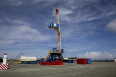 Giếng khoan dầu mỏ theo công nghệ trục ngang tại Boca de Jaruco, tỉnh Mayabeque, Cuba. (Ảnh: AFP/TTXVN)