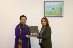 Phó Chủ tịch Thường trực Quốc hội Tòng Thị Phóng tiếp Phó Chủ tịch Quốc hội Cuba ( (Ảnh: Nguồn Trần Hiếu/Vietnam+)