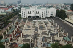 Công trình xây dựng trong khuôn viên 22.000m2 nhưng chưa được cấp phép. (Ảnh: Sỹ Tuyên/TTXVN)