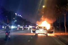 Hiện trường vụ cháy. (Ảnh: TTXVN phát)