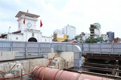 Công trình ga Bến Thành. (Ảnh: Thống Nhất/TTXVN)