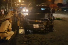 Hiện trường vụ tai nạn. (Ảnh: Đậu Tất Thành/Vietnam+)