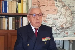 Đại tá Jacques Allaire, một cựu chiến binh Pháp từng tham chiến tại Chiến trường Điện Biên Phủ. (Ảnh: Linh Hương/Vietnam+)
