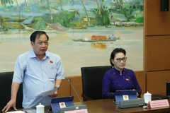 Đại biểu Quốc hội thành phố Cần Thơ Trần Quốc Trung phát biểu ý kiến thảo luận. (Ảnh: Dương Giang/TTXVN)