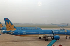 Tỷ lệ đúng giờ của Vietnam Airlines là 89,6%, đứng thứ 3 trong các hãng hàng không tại Việt Nam. (Ảnh: Huy Hùng/TTXVN)