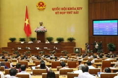 Quốc hội biểu quyết thông qua Luật Kiến trúc. (Ảnh: Doãn Tấn/TTXVN)