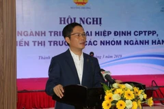 Bộ trưởng Bộ Công thương Trần Tuấn Anh phát biểu tại hội nghị. (Ảnh: Hồng Giang/TTXVN)