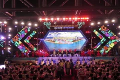 Toàn cảnh Lễ công bố Năm Du lịch quốc gia 2019 với chủ đề “Nha Trang-Sắc màu của Biển.” (Ảnh: Phan Sáu/TTXVN)