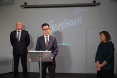 Cục trưởng Cục Văn thư và Lưu trữ quốc gia Việt Nam Đặng Thanh Tùng phát biểu khai mạc Triển lãm và nhấn mạnh đến hiệu quả trong công tác lưu trữ. (Ảnh: Lê Hằng/Vietnam+)