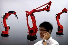 Màn hình hiển thị robot của nhà sản xuất robot Trung Quốc Honyen. (Nguồn: washingtonpost)