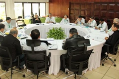 Toàn cảnh cuộc đối thoại quốc gia giải quyết khủng hoảng tại Managua, Nicaragua, ngày 27/2 vừa qua. (Ảnh: AFP/TTXVN)
