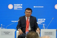 Thứ trưởng Bộ Công thương Hoàng Quốc Vượng phát biểu tại Đối thoại. (Ảnh: Hồng Quân/TTXVN)