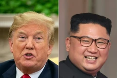 Tổng thống Mỹ Donald Trump (trái) và nhà lãnh đạo Triều Tiên Kim Jong-un. (Ảnh: AFP/TTXVN)