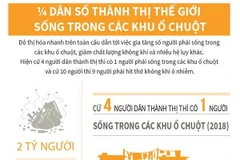 [Infographics] 1/4 dân số thành thị thế giới sống trong khu ổ chuột