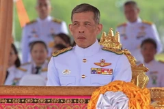 Hoàng Thái tử Maha Vajiralongkorn chủ trì một nghi lễ của Hoàng gia ở thủ đô Bangkok ngày 13/5. (Nguồn: EPA/TTXVN)