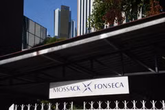 Trụ sở Công ty luật Mossack Fonseca ở Panama City, Panama ngày 9/5. (Nguồn: AFP/TTXVN)