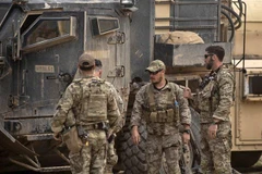 Binh sỹ Mỹ tại tỉnh Deir Ezzor, miền Đông Syria ngày 23/3/2019. (Nguồn: AFP/TTXVN) 