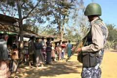 Cảnh sát Myanmar. (Nguồn: AFP/TTXVN) 