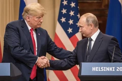 Tổng thống Nga Vladimir Putin và người đồng cấp Mỹ Donald Trump. (Nguồn: Getty Images) 