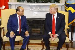 Thủ tướng Nguyễn Xuân Phúc và Tổng thống Hợp chúng quốc Hoa Kỳ Donald Trump. (Ảnh: Thống Nhất/TTXVN)
