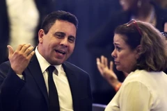 Tân Ngoại trưởng Venezuela Samuel Moncada (trái) tại phiên bế mạc kỳ họp lần thứ 47 của Đại hội đồng OAS ở Cancun, Mexico ngày 21/6. (Nguồn: AFP/TTXVN) 