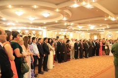 Lễ kỷ niệm 70 năm Quốc khánh 2/9 tại khách sạn President ở thủ đô Kiev. (Ảnh: Duy Trinh/Vietnam+)