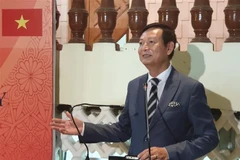 Đại sứ Việt Nam Trần Thành Công phát biểu tại lễ kỷ niệm. (Ảnh: Anh Tuấn/TTXVN) 