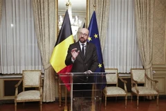 Thủ tướng Bỉ Charles Michel phát biểu trong cuộc họp báo tại Brussels ngày 8/12/2018. (Nguồn: AFP/TTXVN) 