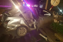 Hiện trường vụ tai nạn. (Ảnh: Đậu Tất Thành/TTXVN) 