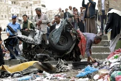 Hiện trường một vụ đánh bom ở Sanaa. (Nguồn: AFP/TTXVN)