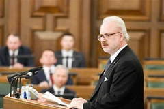 Tổng thống Latvia Egils Levits. (Nguồn: AFP/TTXVN) 