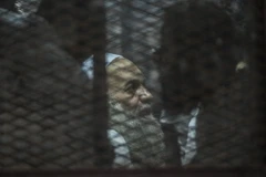 Một thành viên thuộc Anh em Hồi giáo tại phiên tòa ở thủ đô Cairo ngày 3/8/2015. (Nguồn: AFP/TTXVN)