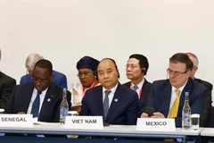 Thủ tướng Nguyễn Xuân Phúc dự sự kiện bên lề về kinh tế số. (Ảnh: Thống Nhất/TTXVN) 