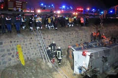 Hiện trường vụ tai nạn ở Thổ Nhĩ Kỳ. (Nguồn: AA)