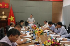 Ông Hoàng Trung Hải phát biểu tại buổi làm việc với Sở Ngoại vụ thành phố Hà Nội. (Ảnh: Mạnh Khánh/TTXVN) 